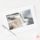 イグアス滝ズブラジルル 長方形シール (封筒)