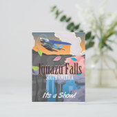 イグアス滝南米トラベルポスター ポストカード (スタンド正面)