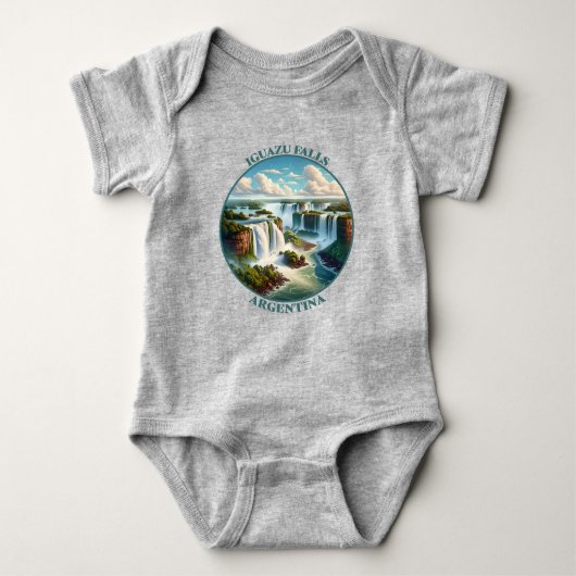 イグアス滝 アルゼンチン ベビーボディスーツ (正面)