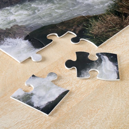 イグアス滝、ブラジルのパラナ州。上空表示 ジグソーパズル (側面)