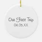 イグアス秋アルゼンチンブラジル水彩画 セラミックオーナメント (裏面)