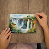 イグアス秋アルゼンチンブラジル水彩絵葉書 招待状