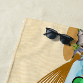 イグアナおもしろい学校/先生ビーチタオル ビーチタオル (インサイチュ)