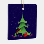 *イグアナお洒落オ・クリスマスツリー セラミックオーナメント (右)