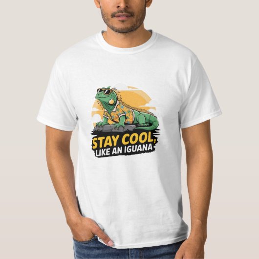 イグアナお洒落ファン向けデザイン Tシャツ (正面)