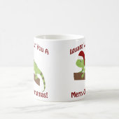 イグアナがあなたにクリスマスの挨拶をします コーヒーマグカップ (中央)
