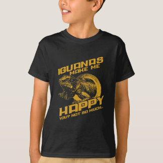 イグアナが私を幸せにしてくれる あなたはそうでもない Tシャツ