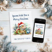 イグアナが聖降誕祭お目出とう シーズンカード