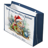 イグアナが聖降誕祭お目出とう ラージペーパーバッグ (正面アングル)