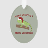 イグアナが聖降誕祭お目出度う オーナメント (裏面)