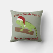 イグアナが聖降誕祭お目出度う クッション (裏面)