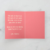 イグアナと一緒にいてね かわいい 面白い バレンタイン シーズンカード (内部)