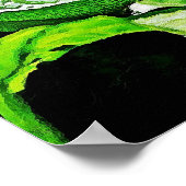 イグアナのアート飾の壁。 ポスター (角)