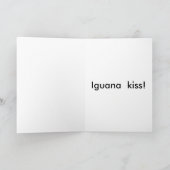 イグアナのキスのバレンタインデー シーズンカード (内部)