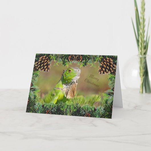 イグアナのクリスマスカード カード (正面)