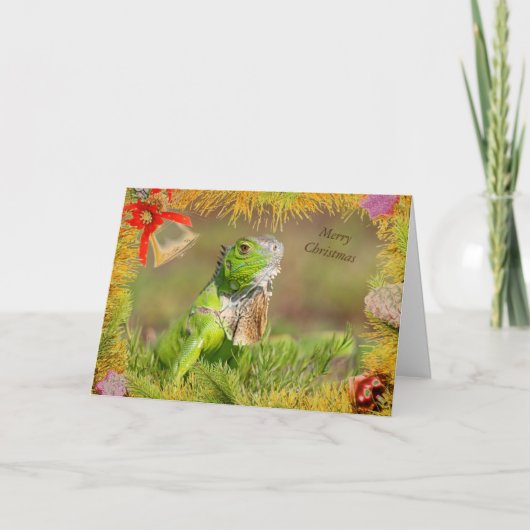 イグアナのクリスマスカード カード (正面)