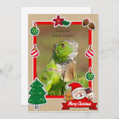 イグアナのクリスマスカード シーズンカード (正面/裏面)