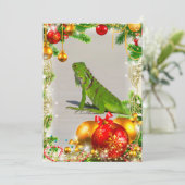 イグアナのクリスマスカード シーズンカード (スタンド正面)