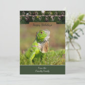 イグアナのクリスマスカード シーズンカード (スタンド正面)