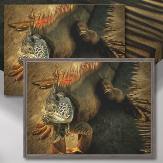 イグアナのペドロ0768アート キャンバスプリント