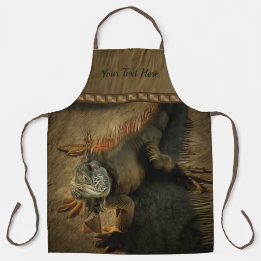 イグアナのペドロ0768 エプロン (正面)