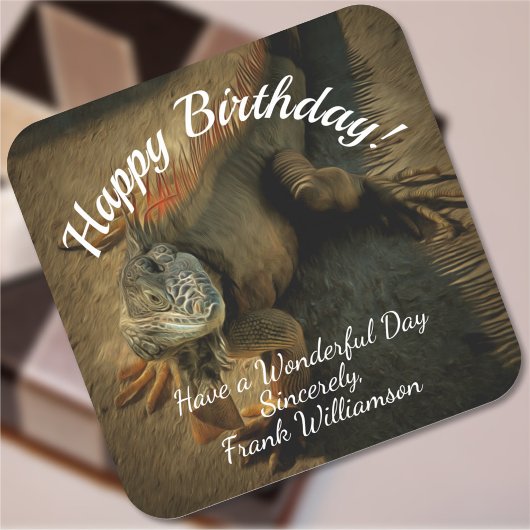 イグアナのペドロ0768 スクエアシール