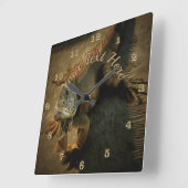 イグアナのペドロ0768 スクエア壁時計 (傾斜)