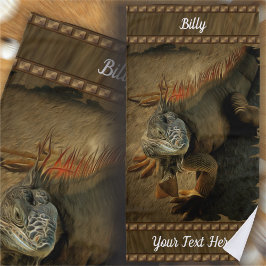 イグアナのペドロ0768 ビーチタオル