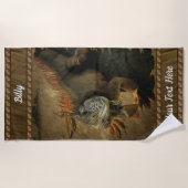 イグアナのペドロ0768 ビーチタオル (正面)