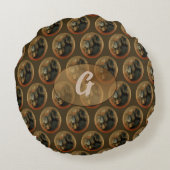 イグアナのペドロ0768 ラウンドクッション (裏面)