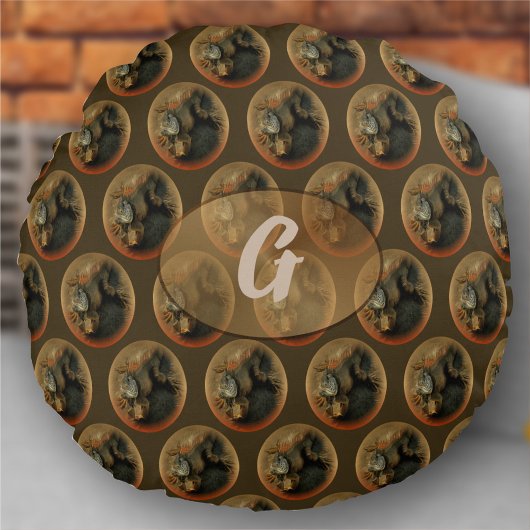 イグアナのペドロ0768 ラウンドクッション