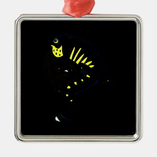 イグアナの事実 メタルオーナメント (正面)