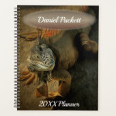 イグアナの写真コラージュ0768 プランナー手帳 (正面)