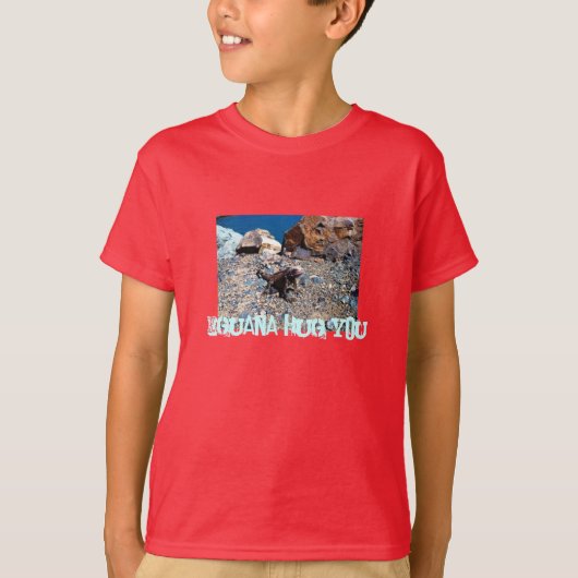イグアナの抱擁ワイシャツ Tシャツ (正面)
