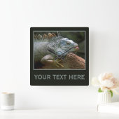 イグアナの柱時計 スクエア壁時計 (ホーム)