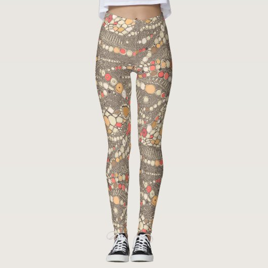 イグアナの褐色珊瑚 レギンス (正面)