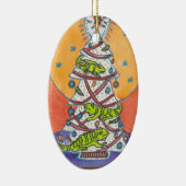 イグアナの願いメリークリスマスのオーナメント セラミックオーナメント (右)