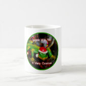 イグアナの願いメリークリスマスのコップ コーヒーマグカップ (中央)