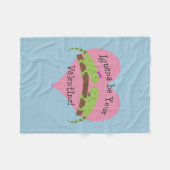 イグアナはバレンタイン フリースブランケット (正面(横))