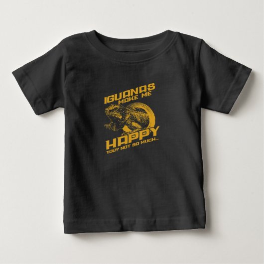 イグアナは私を幸せにするあまり ベビーTシャツ (正面)