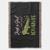 イグアナを愛する女の子 スローブランケット (正面縦)