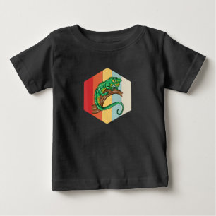 イグアナイラストレーションオーナーラバーギフトイグアナズラブ ベビーTシャツ