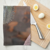 イグアナカラフル付きキッチンタオル キッチンタオル (四つ折り)