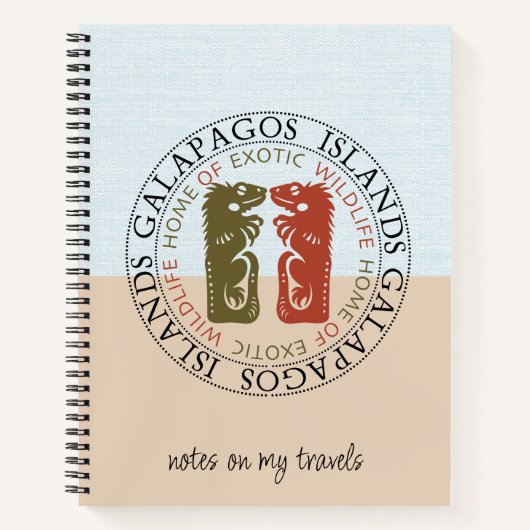 イグアナスガラパゴスアイランドトラベルバケーション ノートブック (正面)