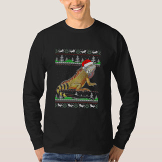 イグアナス醜いクリスマスセーター Tシャツ