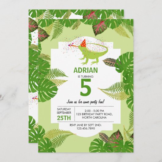 イグアナトカゲ動物愛護会 招待状 (正面/裏面)