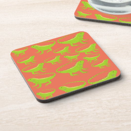 イグアナトカゲ模様 コースター (左側)