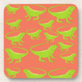 イグアナトカゲ模様 コースター (正面)