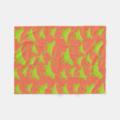 イグアナトカゲ模様 フリースブランケット (正面(横))