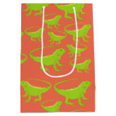 イグアナトカゲ模様 ミディアムペーパーバッグ (裏面)